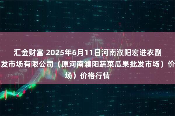 汇金财富 2025年6月11日河南濮阳宏进农副产品批发市场有限公司（原河南濮阳蔬菜瓜果批发市场）价格行情